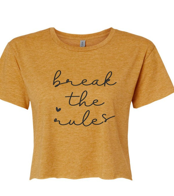 Break The Rules Cropped Tee